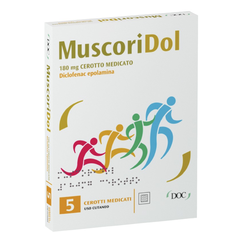 MUSCORIDOL 5 CEROTTI MEDICATI 180MG