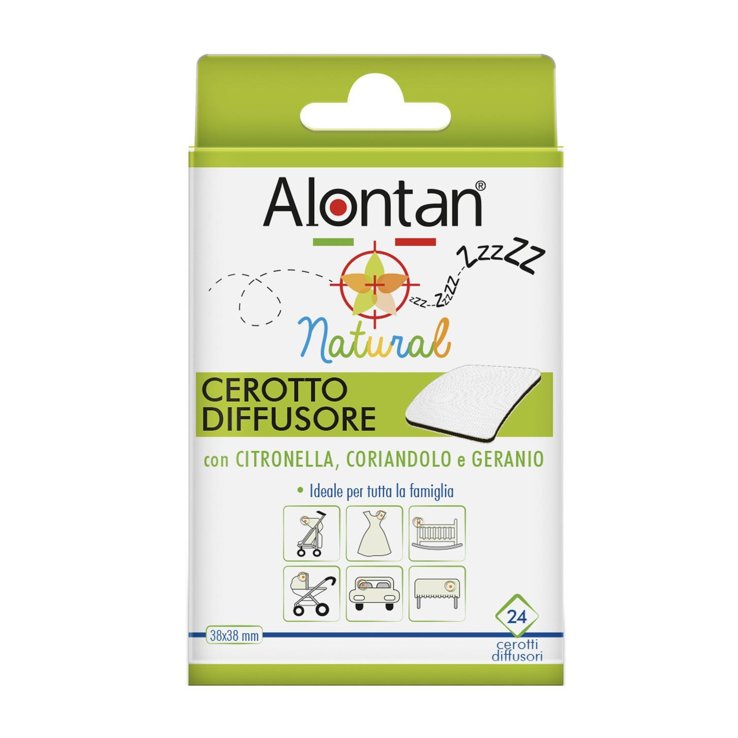 ALONTAN NATURAL CEROTTO DIFFUSORE ANTI ZANZARE 18PZ